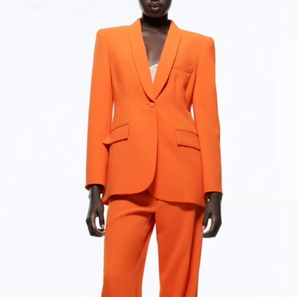Zara Orange Tuxedo Suit - Brand New